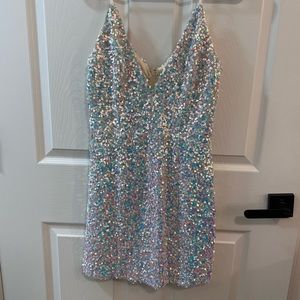 White Sequin Dress
